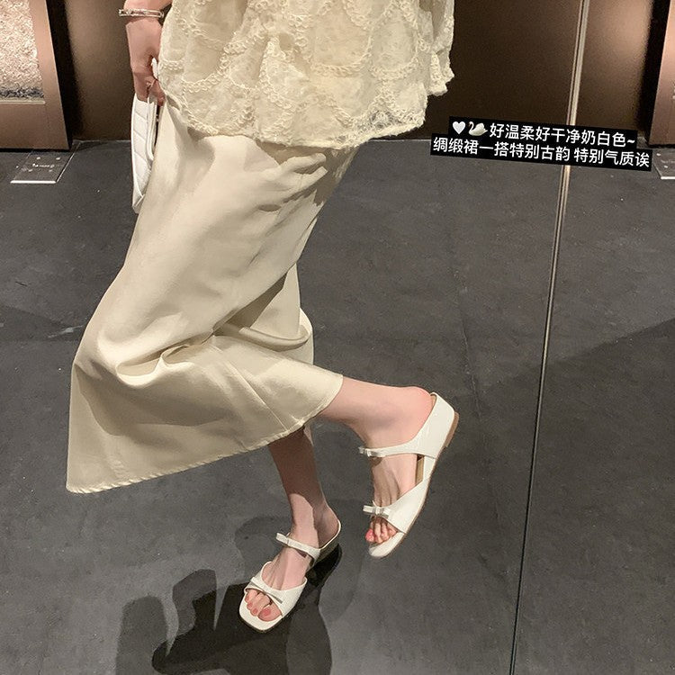 Damen elegante Sling-Pantoletten mit verstellbarem Riemen und komfortablem Fußbett