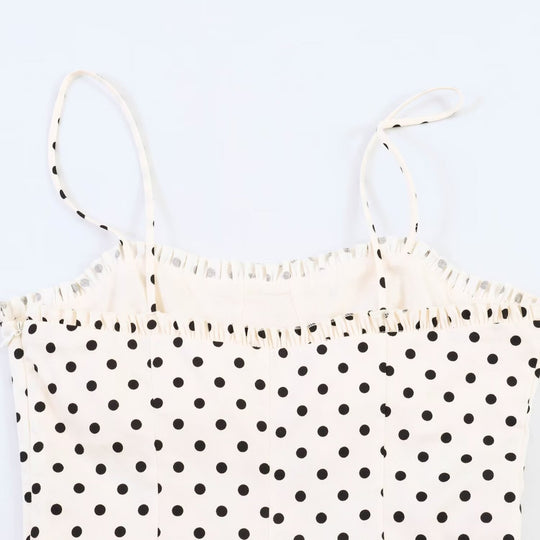 Damen Maxikleid mit Polka-Dots