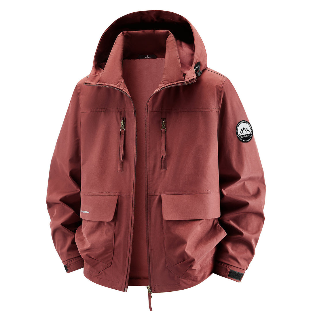 Herren Technische Kapuzen-Fieldjacke mit wasserabweisender Membran und Mehrfachtaschen Shop Nory