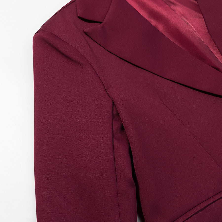 Damen Taillierter Ein-Knopf-Blazer mit softem Revers, gefütterter Innenseite und Pattentaschen Shop Nory