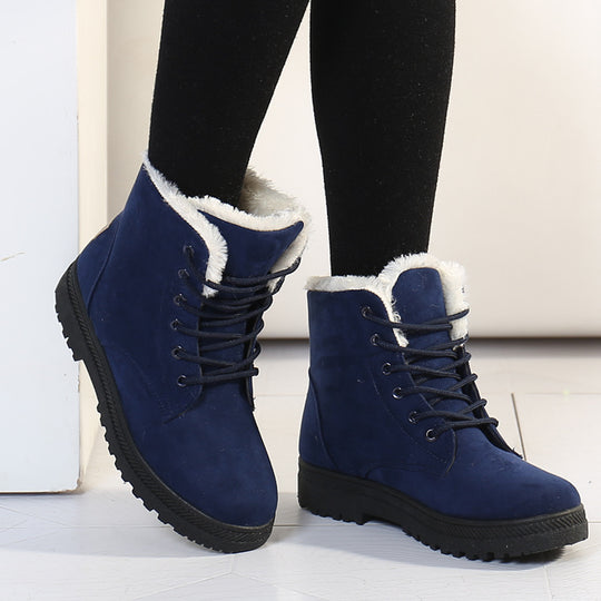 Damen Gefütterte Schnür-Ankleboots mit Teddyfutter und robuster Lug-Sohle Shop Nory