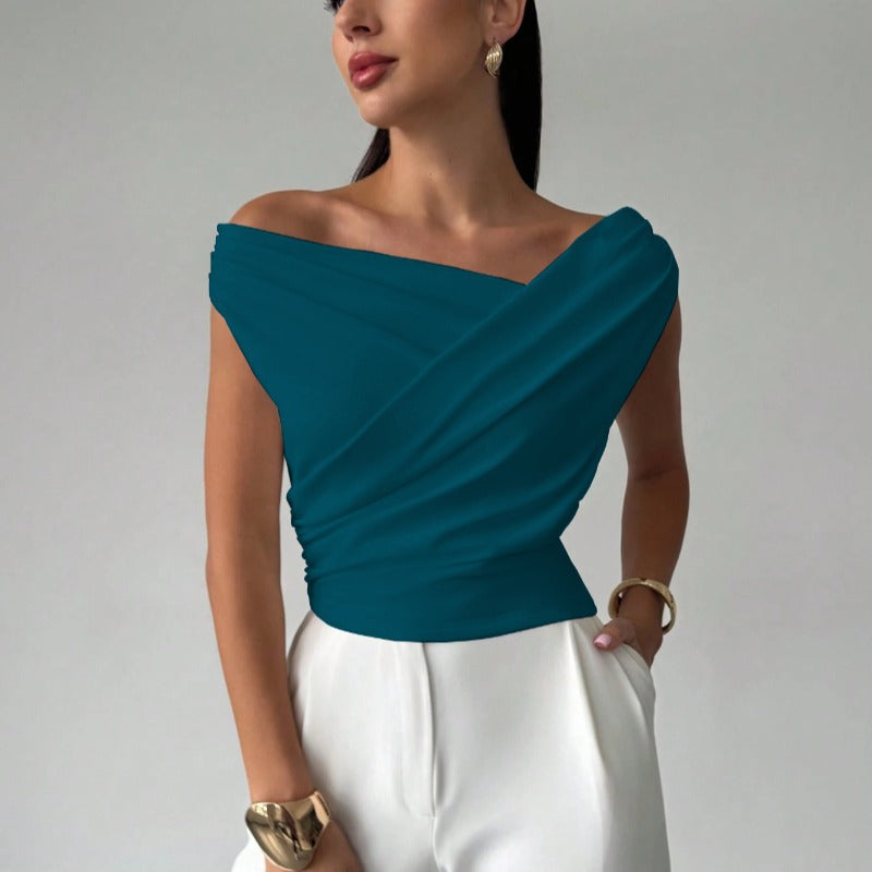 Damen Wickeloberteil mit weichem Stoff und elegantem Design