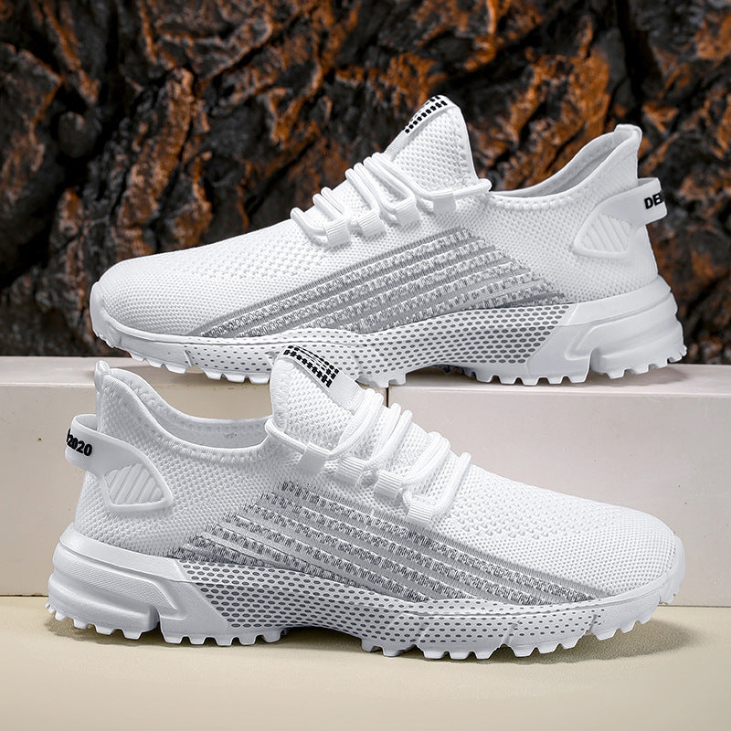 Herren nan atmungsaktive Stricksneaker mit profilierter Laufsohle und gepolsterter Fersenmanschette