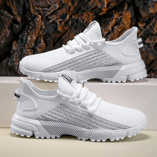 Herren nan atmungsaktive Stricksneaker mit profilierter Laufsohle und gepolsterter Fersenmanschette