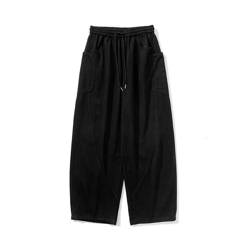 Herren Weite Loungehose mit Tunnelzug, aufgesetzten Taschen und markanten Panelnähten Shop Nory