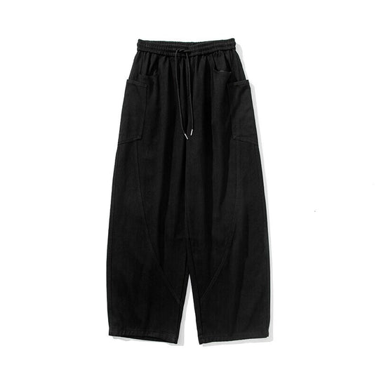 Herren Weite Loungehose mit Tunnelzug, aufgesetzten Taschen und markanten Panelnähten Shop Nory