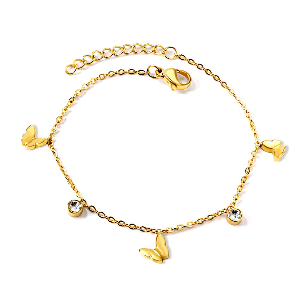 Damen Armband mit filigranen Blumenmotiven und funkelnden Kristallen Shop Nory