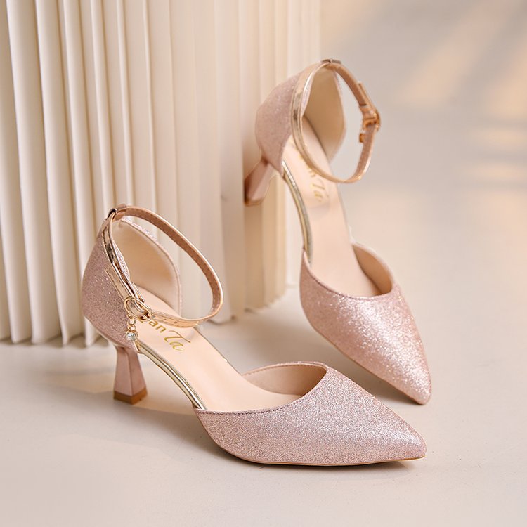 Damen elegante Pumps mit Glitzer-Details