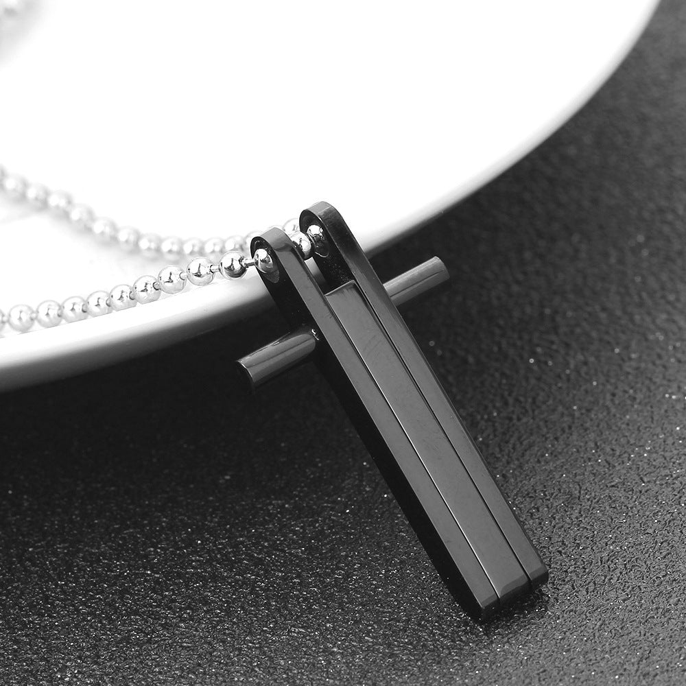 Damen Kreuzanhänger mit bunten Swarovski-Kristallen und Edelstahlkette Shop Nory