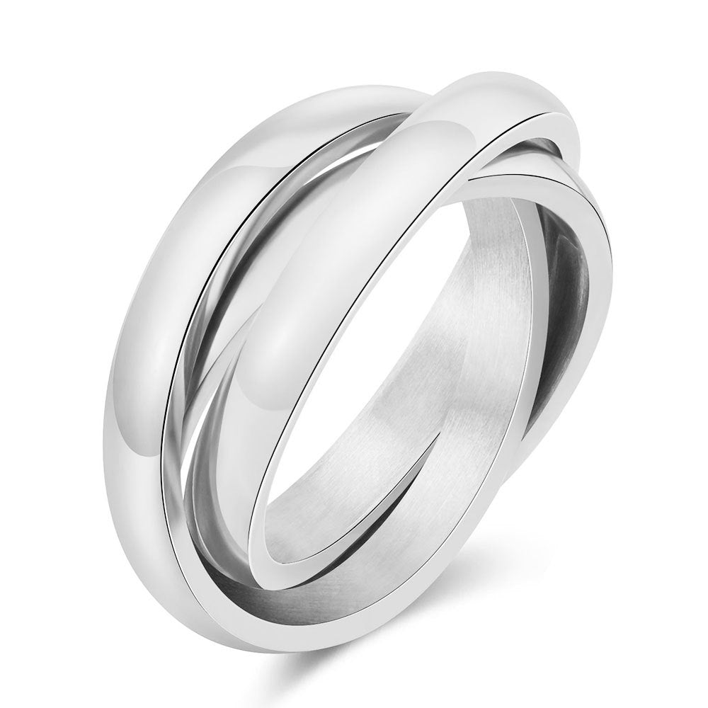 Damen Eleganter und modischer doppelter Edelstahlring Shop Nory