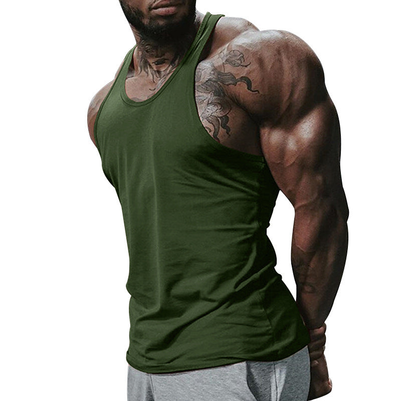 Herren atmungsaktives Fitness Tanktop mit Racerback-Design und körperbetontem Schnitt
