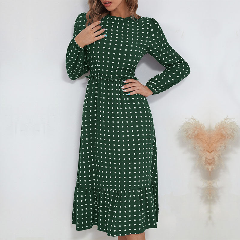 Damen Verspielt gemustertes Maxikleid mit Rüschendetails Shop Nory