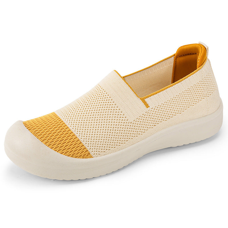 Damen nan leichter gestrickter Slip-On Sneaker mit verstärkter Zehenkappe und stoßdämpfender EVA-Plateausohle Shop Nory