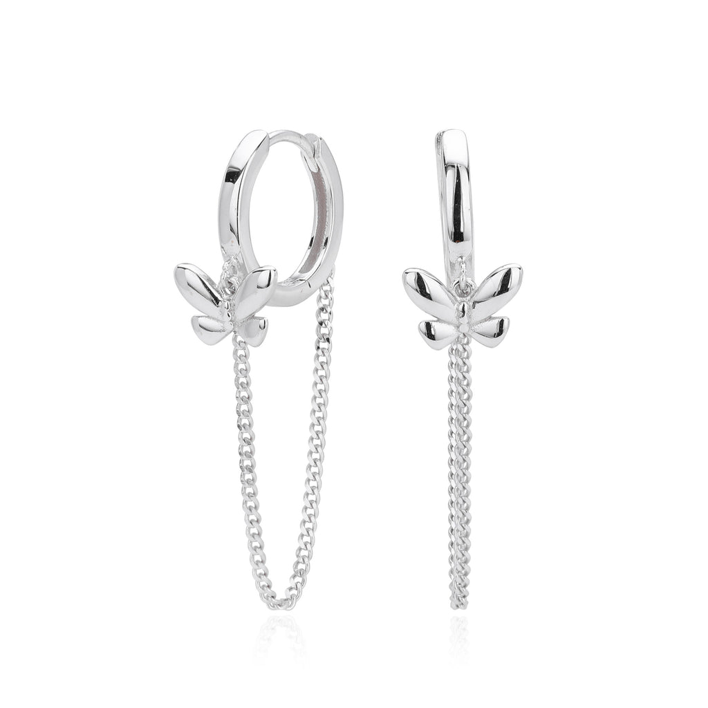 Damen Ohrhänger mit filigranen Schmetterlingsanhängern aus 925 Sterling Silber Shop Nory