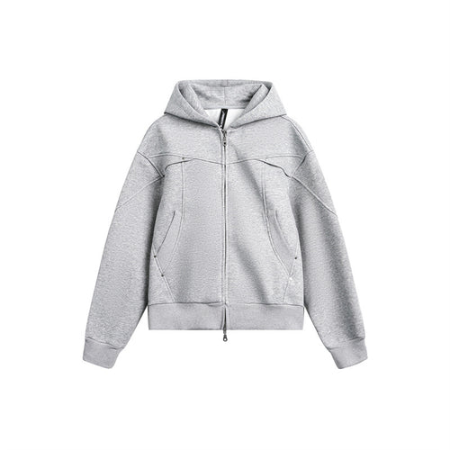 Unisex Oversize Kapuzen-Sweatjacke mit Zwei-Wege-Reißverschluss Shop Nory