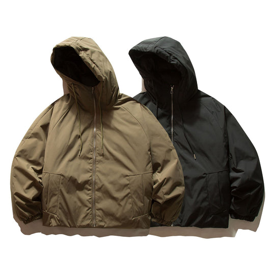Unisex Boxy wattierte Kapuzenjacke mit Thermoisolierung und elastischen Bündchen Shop Nory