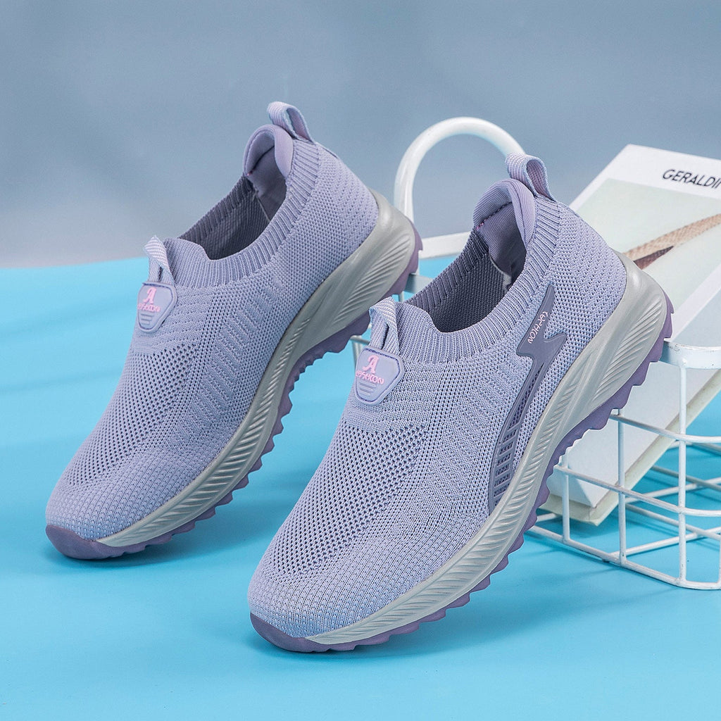 Damen Atmungsaktive Slip-On Sneakers mit dämpfender Sohle Shopnory