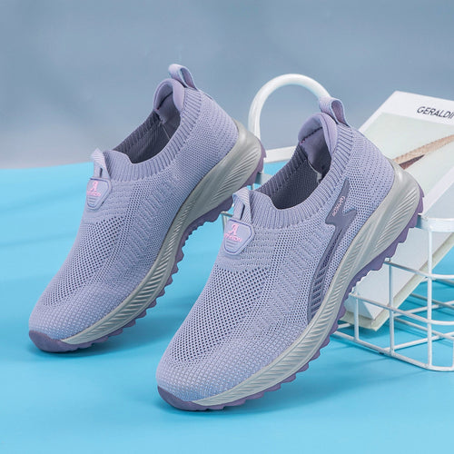 Damen Atmungsaktive Slip-On Sneakers mit dämpfender Sohle Shopnory