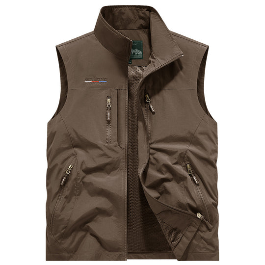 Herren Outdoor-Utility-Anglerweste mit atmungsaktivem Meshrücken und multifunktionalen Taschen Shop Nory