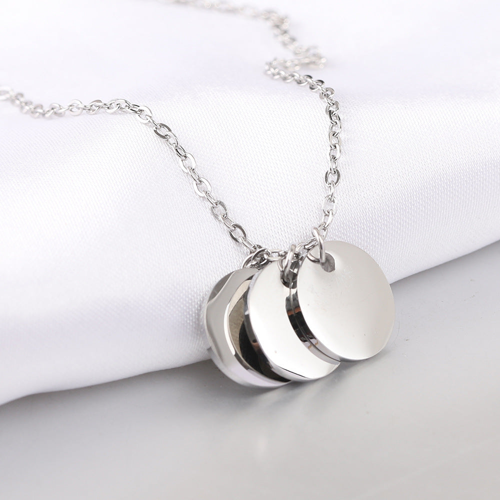 Damen Halskette mit gravierbarem Plättchen aus hochwertigem Edelstahl Shop Nory