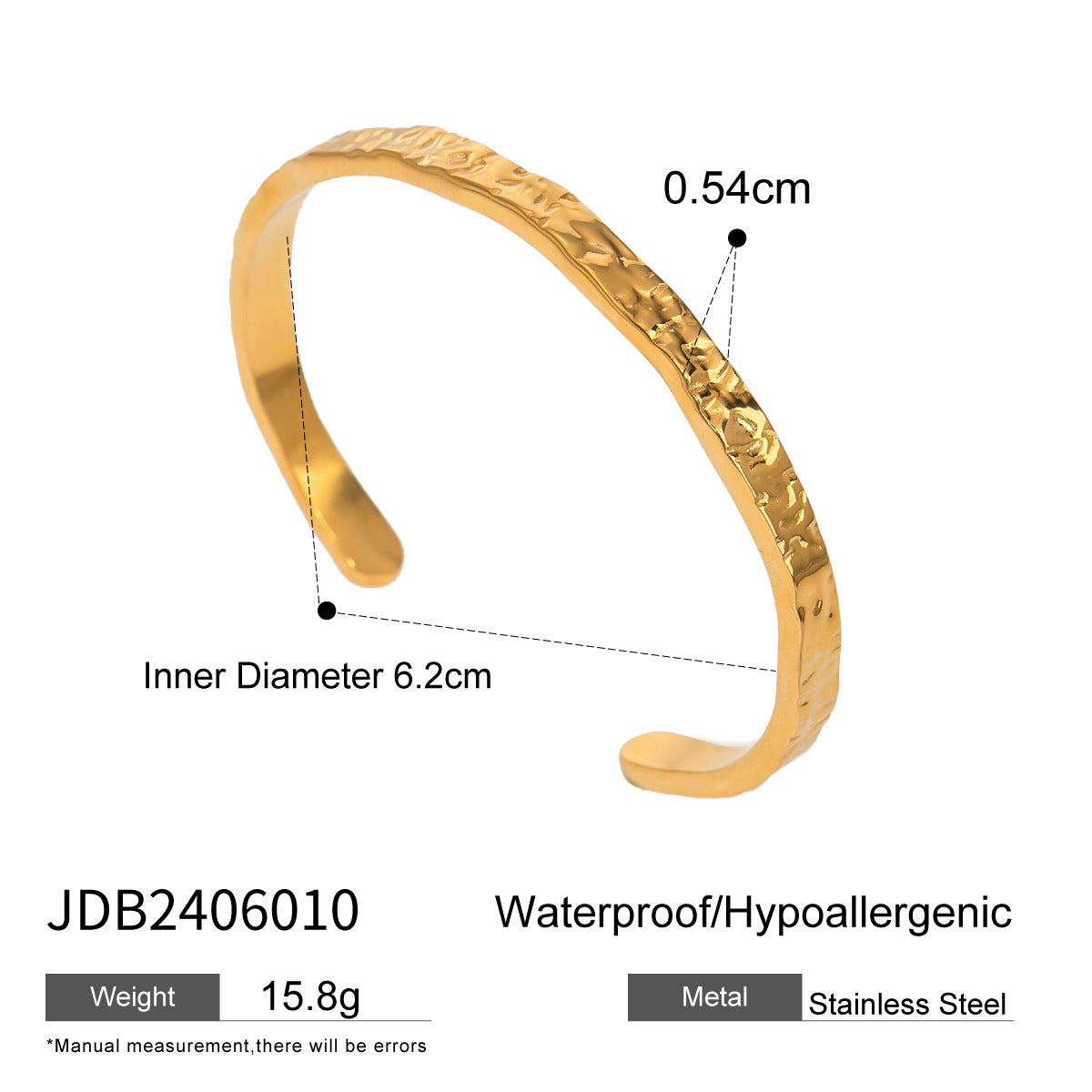 Damen Armreif mit ergonomischem Design aus hypoallergenem Edelstahl Shop Nory