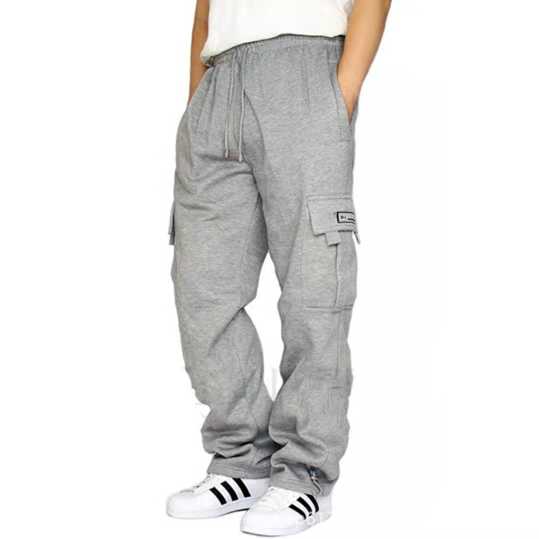 Herren lässige Cargo-Jogginghose mit Tunnelzugbund und aufgesetzten Cargotaschen Shop Nory