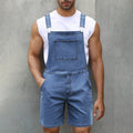 Herren Denim Latzshorts mit Taschen