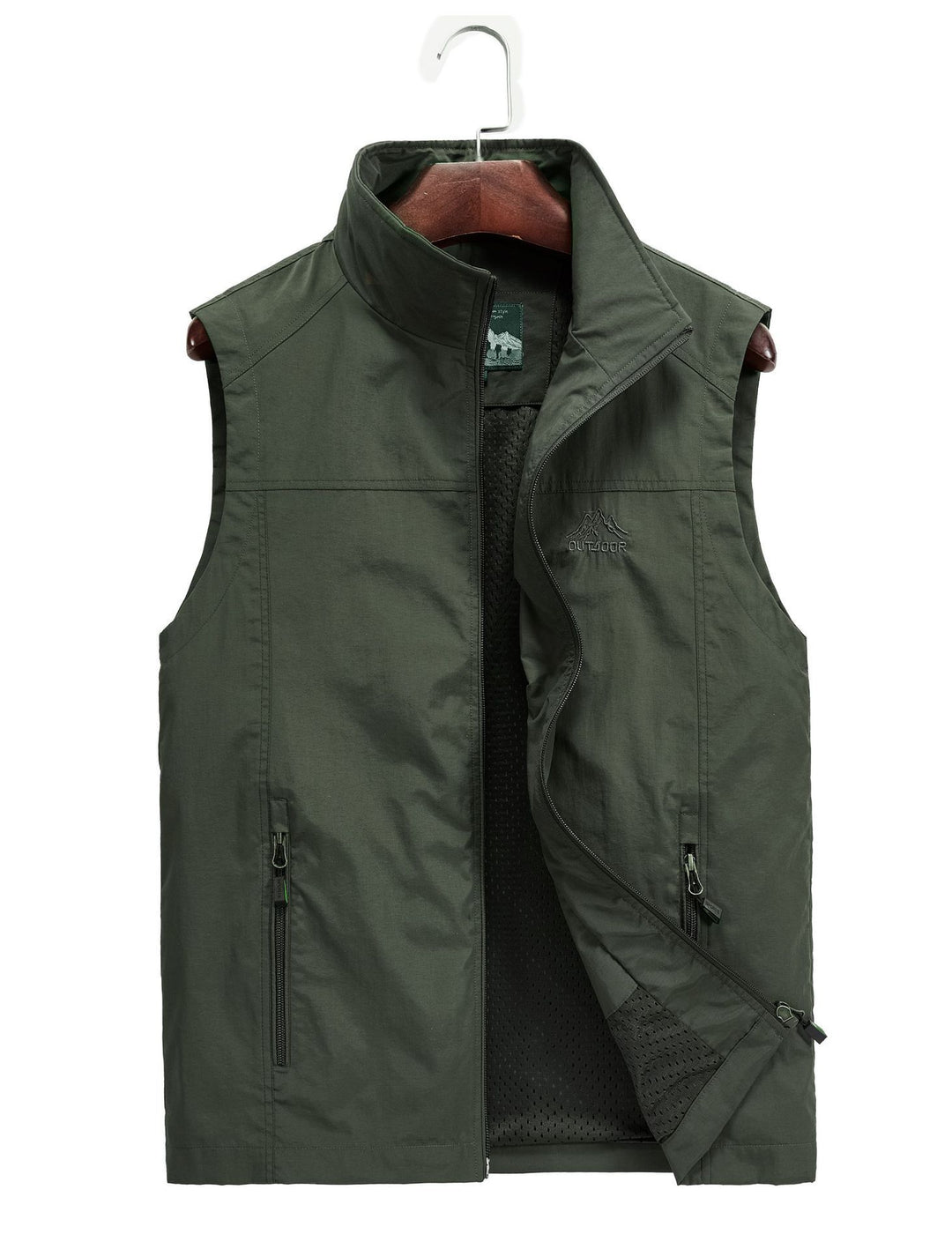 Herren Utility-Outdoorweste mit atmungsaktivem Meshfutter, Reißverschluss‑Taschen und verstellbarem Saum Shop Nory