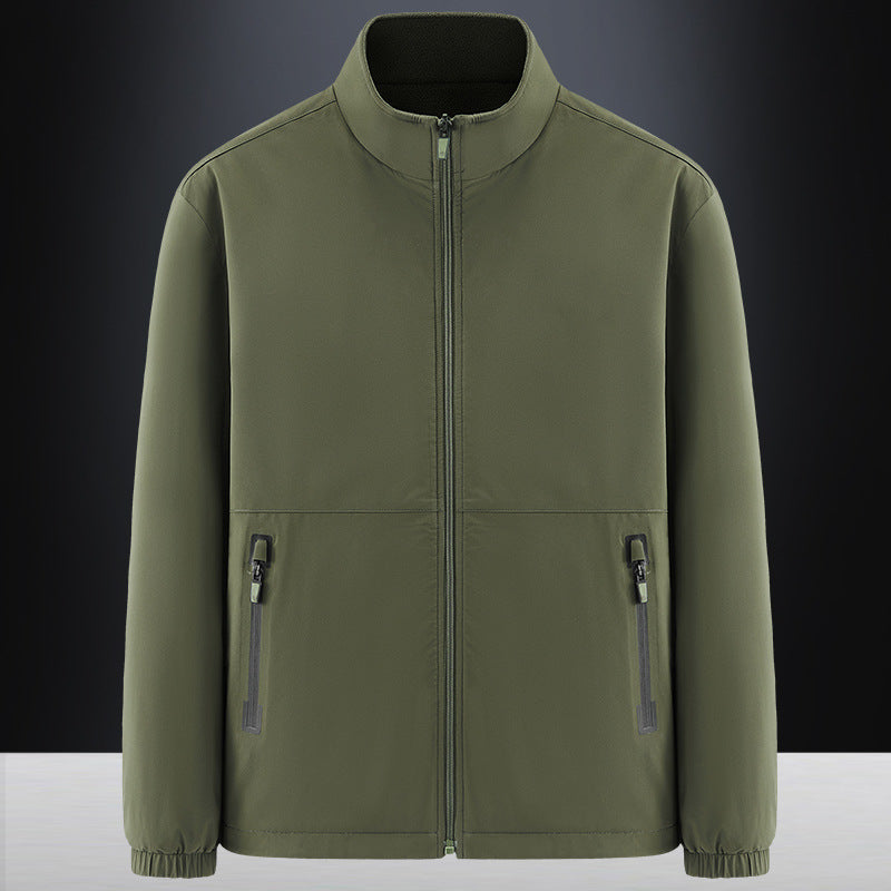 Herren Minimalistische technische Allwetter-Softshelljacke mit Stehkragen und wasserabweisenden Reißverschlüssen Shop Nory