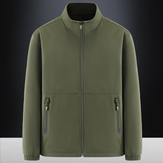 Herren Minimalistische technische Allwetter-Softshelljacke mit Stehkragen und wasserabweisenden Reißverschlüssen Shop Nory