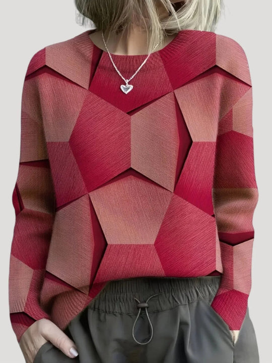 Damen Gemusterter Pullover