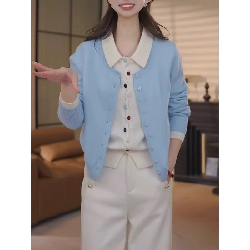 Damen Elegante Strickjacke mit Knopfdetails Shop Nory