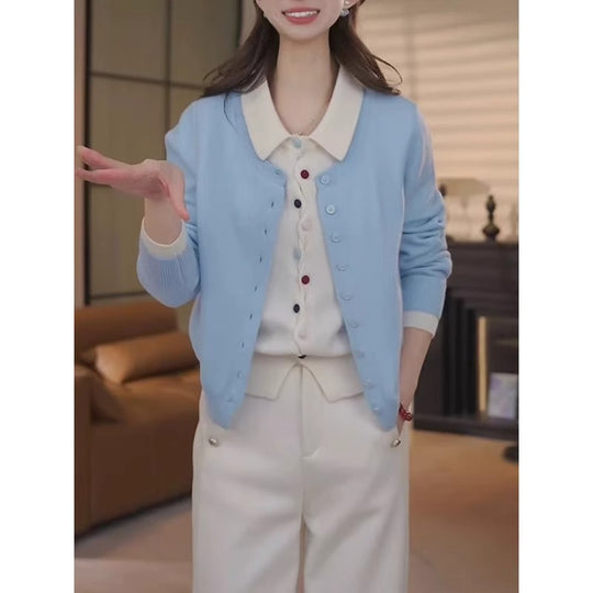 Damen Elegante Strickjacke mit Knopfdetails Shop Nory