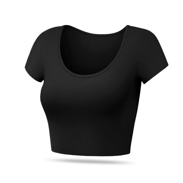 Damen Taillierte Rippstruktur MischgewShopnorye Cropped-Top