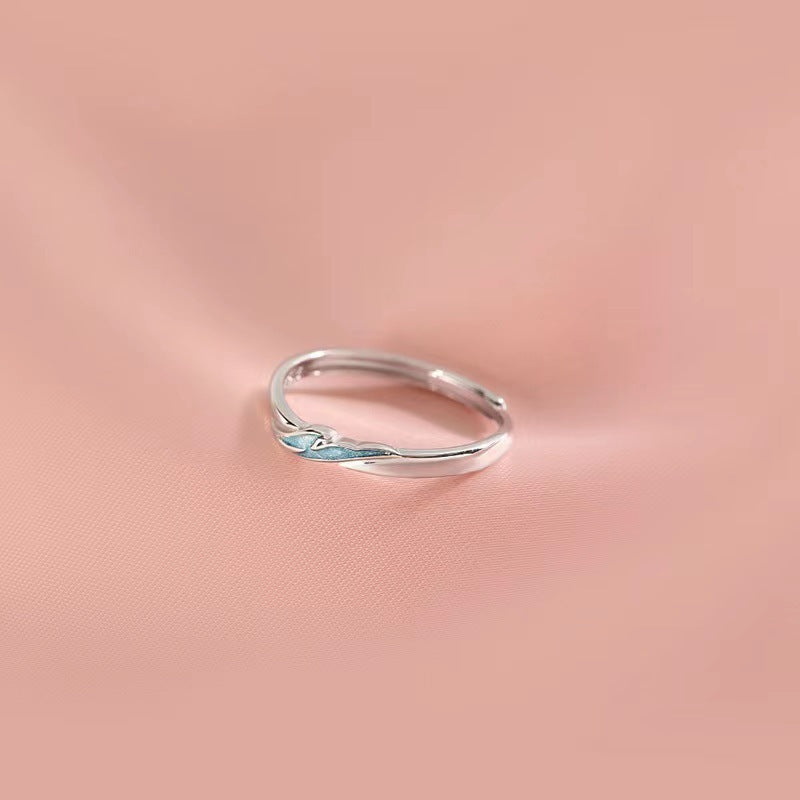 Damen Offener Ring mit kunstvoller Blattstruktur Shop Nory