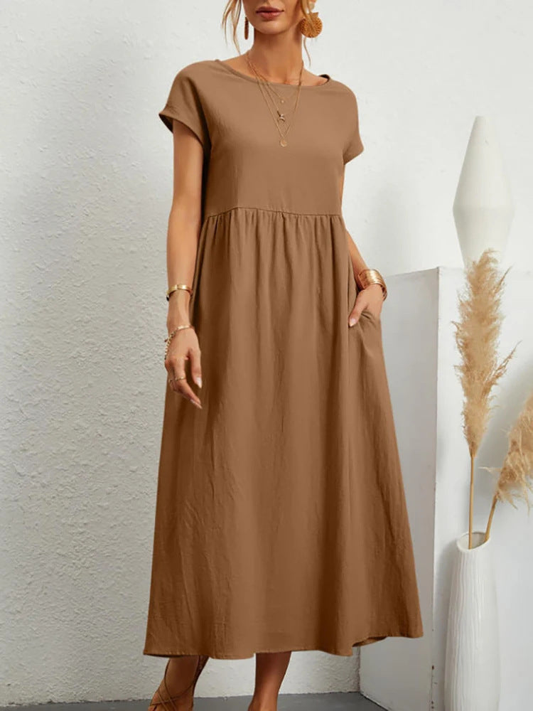 Damen Maxikleid aus leichtem, luftdurchlässigem Stoff