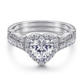 Damen Verlobungsring mit strahlendem Hauptstein und filigranem Pavé-Besatz Shop Nory