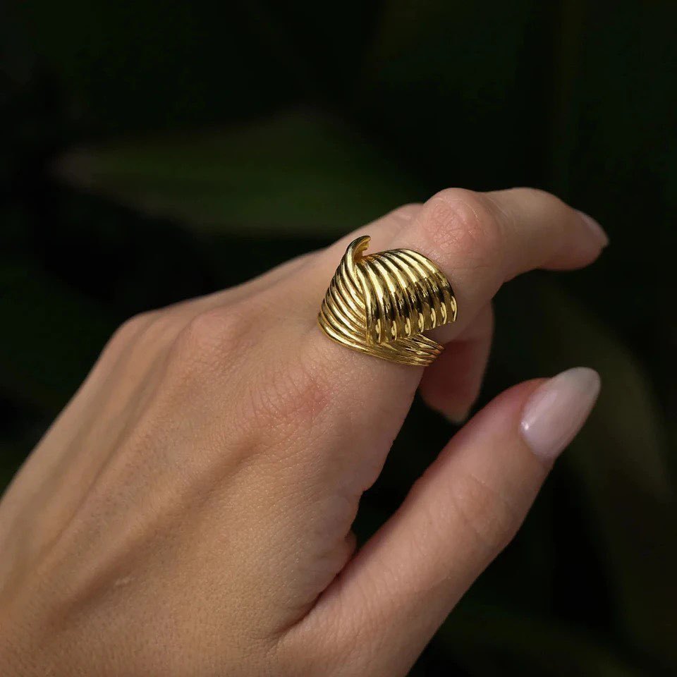 Damen Modischer Statement-Ring Shop Nory