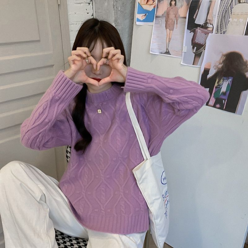 Damen Kuscheliger Strickpullover mit Zopfmuster Shop Nory
