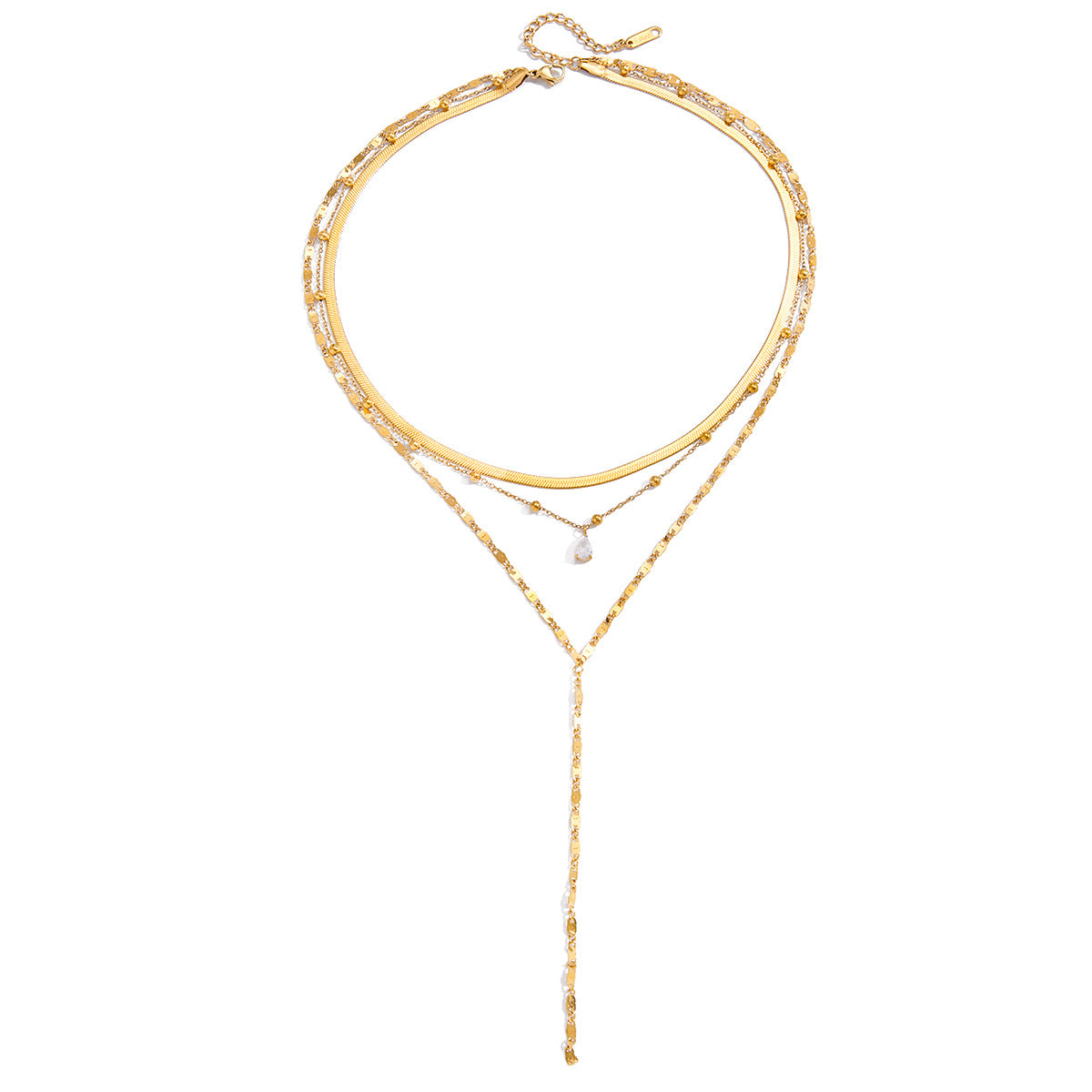 Damen Mehrlagige Halskette mit stilvollem Chainglieder-Design Shop Nory