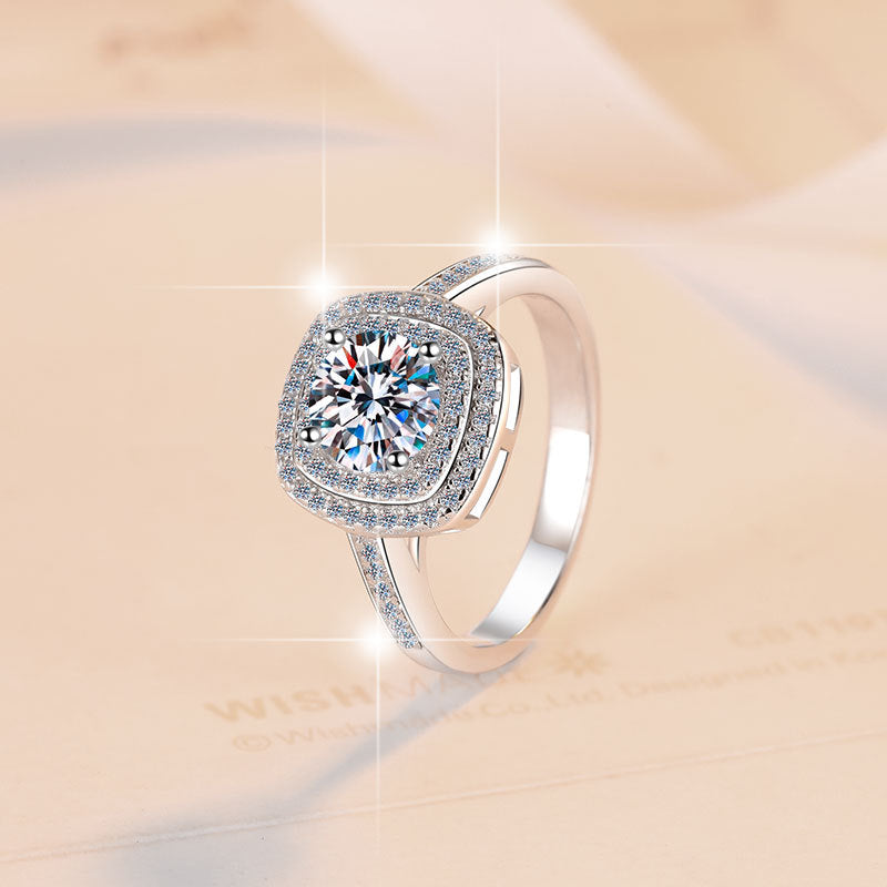 Damen eleganter Solitär-Ring mit funkelndem Zirkonia Shop Nory