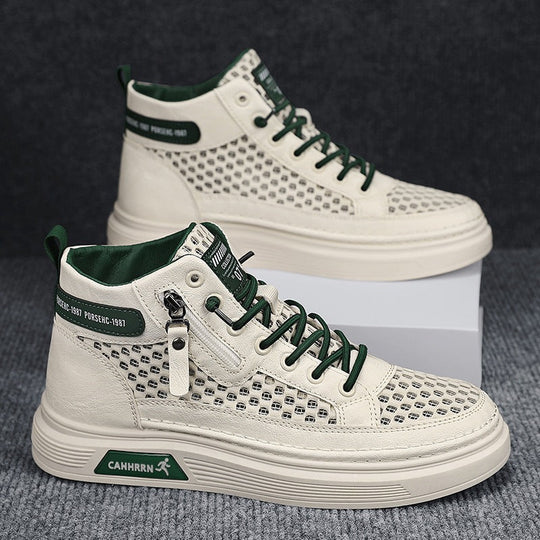 Damen High-Top Sneakers mit atmungsaktivem Netzdesign und dämpfender Sohle