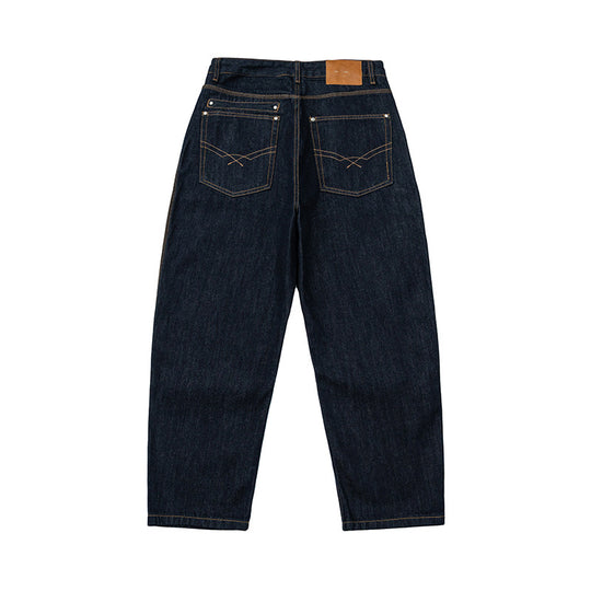 Damen Relaxed-Fit High-Waist Denimhose mit weitem Bein und markanter Nahtführung Shop Nory