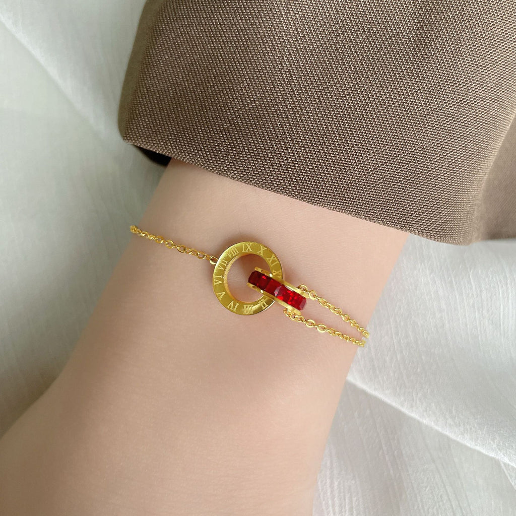 Damen Kettengliederarmband mit dualem Akzentdesign Shop Nory