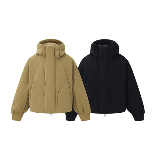 Damen Kurz geschnittene wattierte Steppjacke mit hohem Stehkragen und Ballonärmeln Shop Nory
