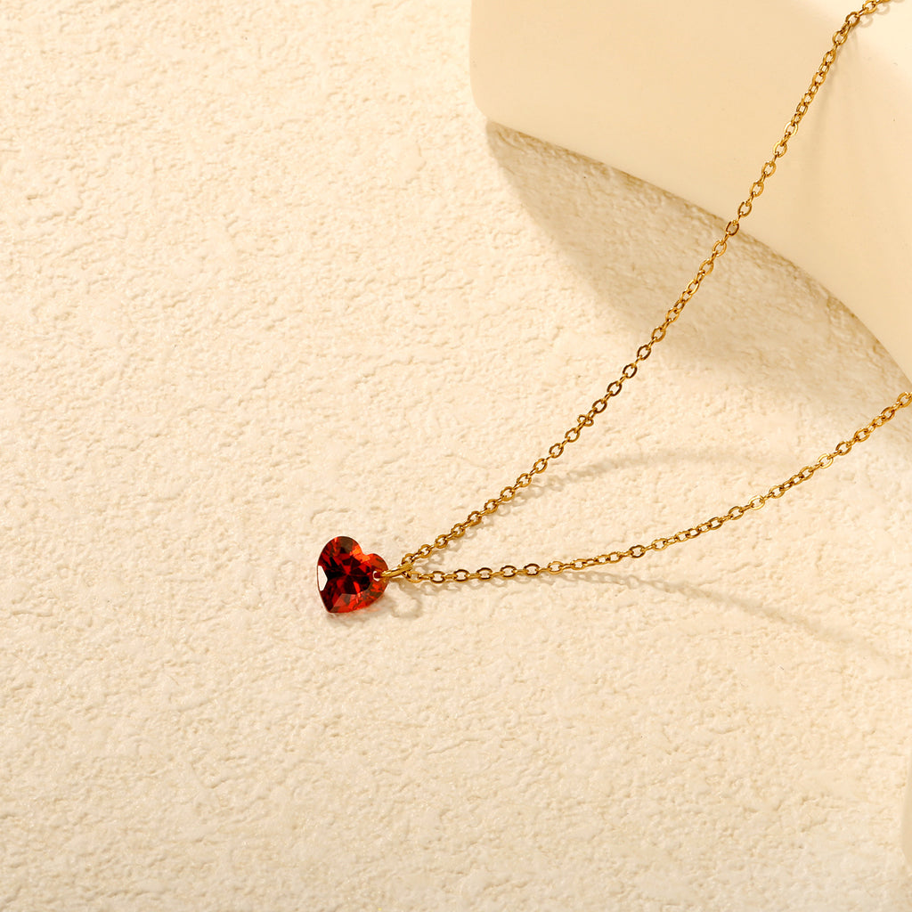 Damen Halskette mit herzförmigem Kristallanhänger und verlängerbarem Kettendesign Shop Nory