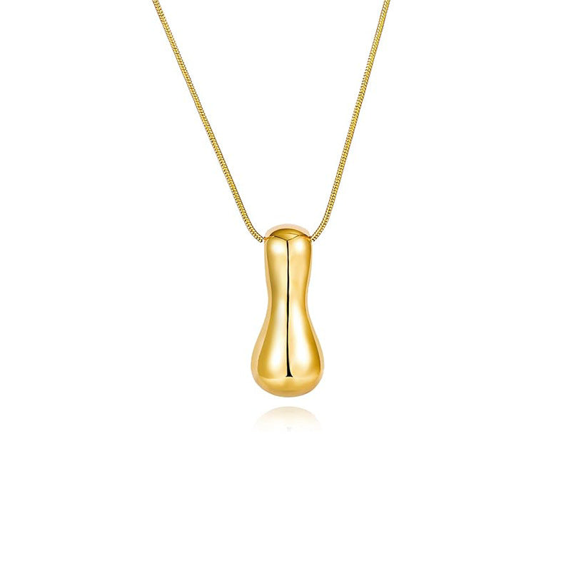Damen Halskette mit skulpturalem Anhänger und feinem Gliederdesign Shop Nory