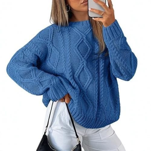 Damen Grobstrickpullover im Zopfmuster mit lässigem Oversize-Schnitt Shop Nory