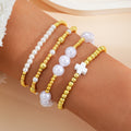 Damen Armband-Set mit schimmernden Perlen und stilvollen Goldakzenten Shop Nory