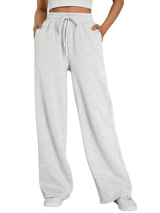 Damen nan Palazzo-Loungehose mit hoher Taille, elastischem Bund, Kordelzug und tiefen Seitentaschen Shop Nory